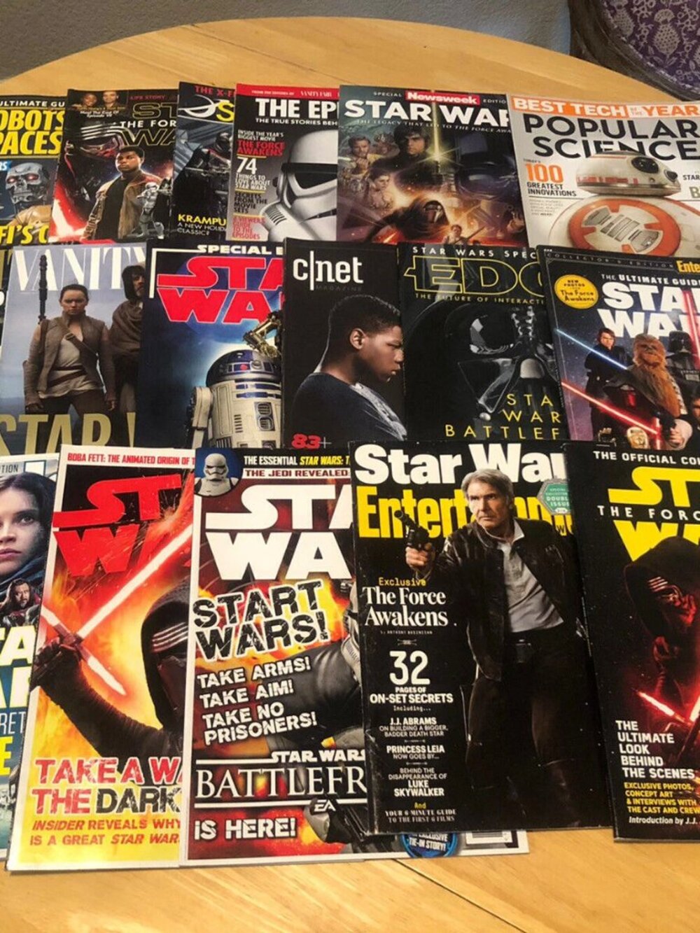 Star Wars Magazine Lot Of 17 Insider, People, Entertainment, Vanity, Newsweek ++